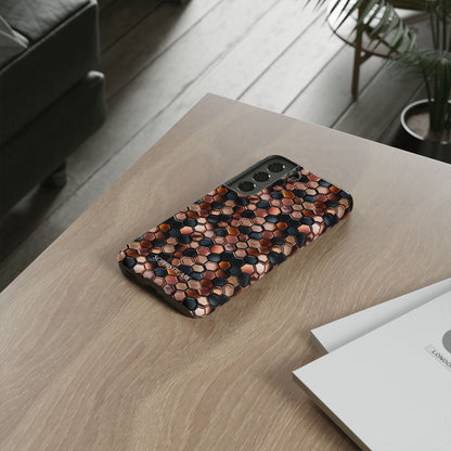 Rose' Runway in Honeycomb Mosaic - Tough Phone Case