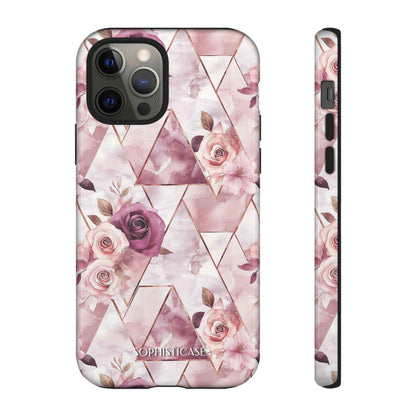 Royal Floral in Plum Chevron - Tough Phone Case