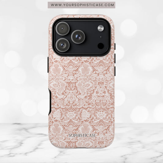 Luxe Lace in Brown - iPhone Case