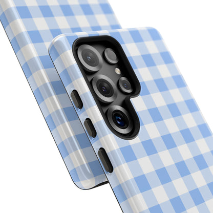 Gingham in Blue - Tough Phone Case
