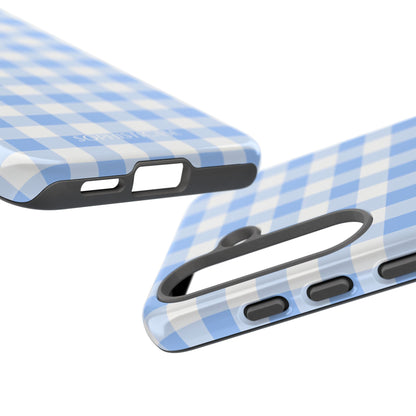 Gingham in Blue - iPhone Case, Samsung Galaxy Case, Google Pixel Case