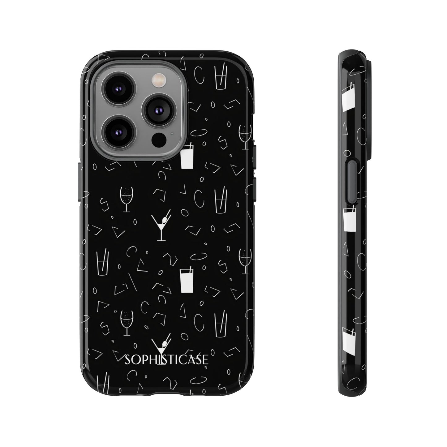 Cocktail Hour in Black - Tough Phone Case for iPhone