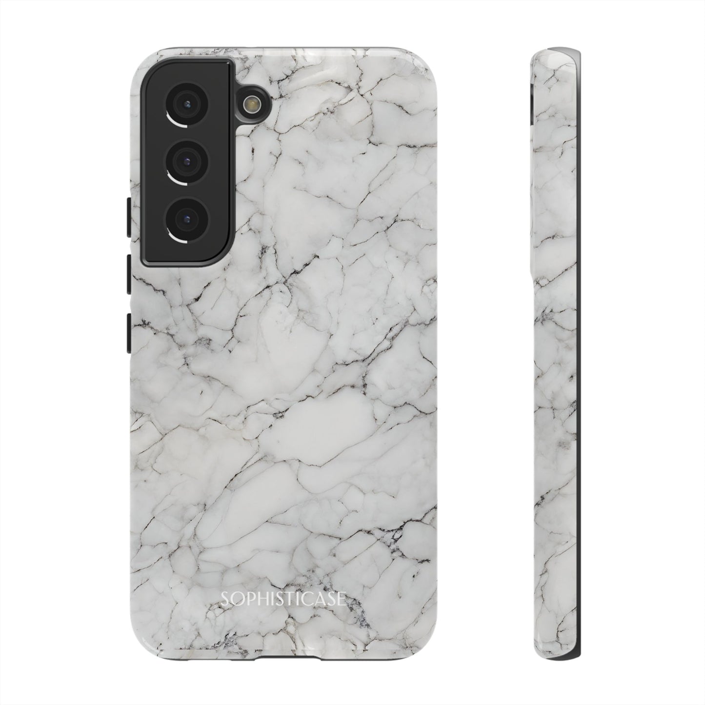 Marble Opulence in White - iPhone Case, Samsung Galaxy Case, Google Pixel Case