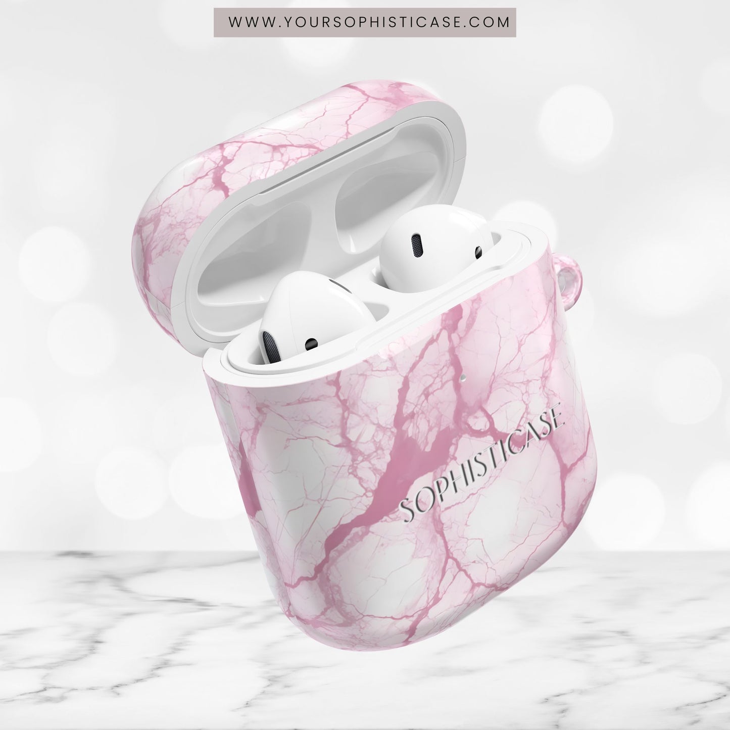 AirPod Cases - Marble Opulence in Pink