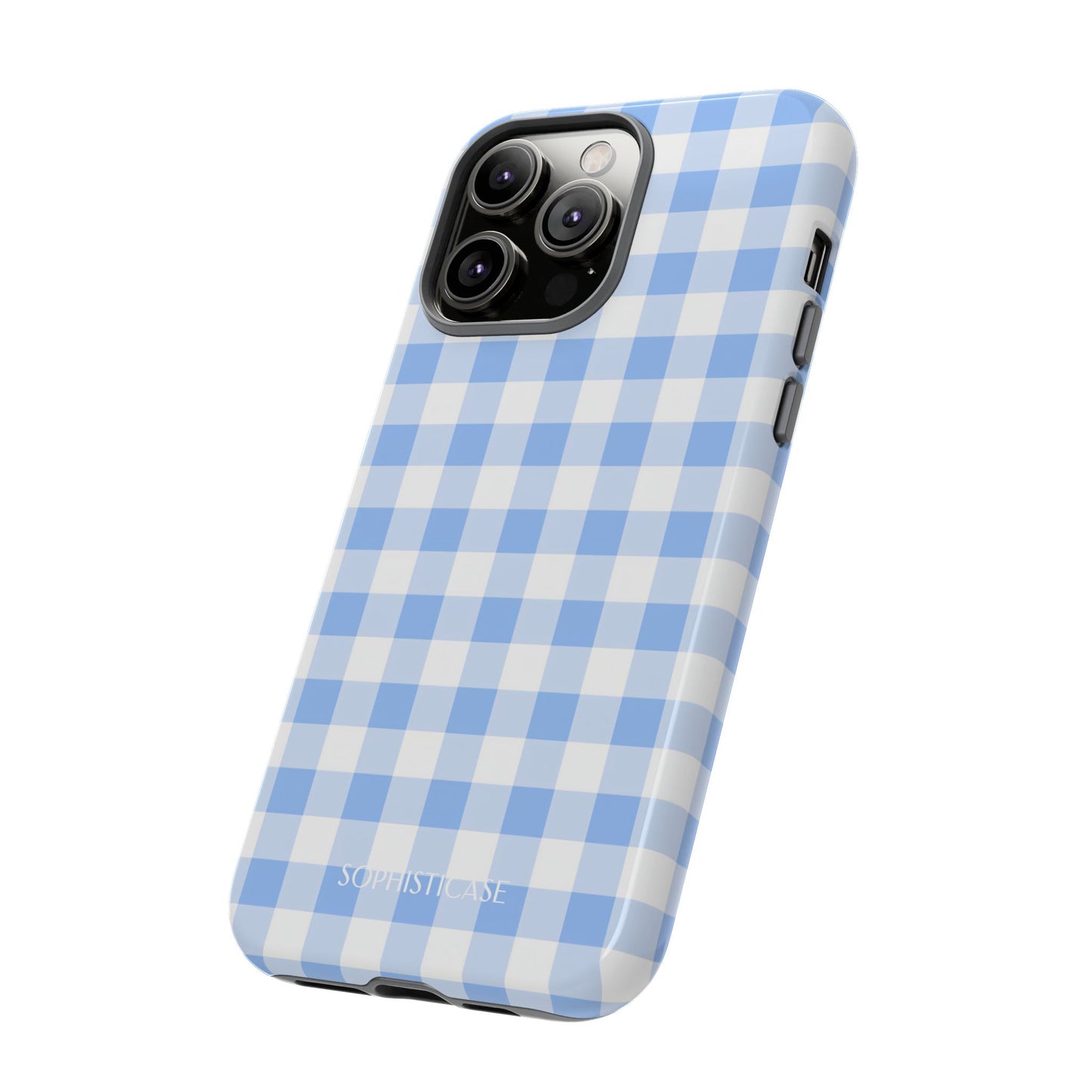 Gingham in Blue - iPhone Case, Samsung Galaxy Case, Google Pixel Case