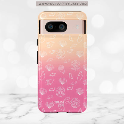 Seashell Society in Sandy Pink Sunset - iPhone Case, Samsung Galaxy Case, Google Pixel Case