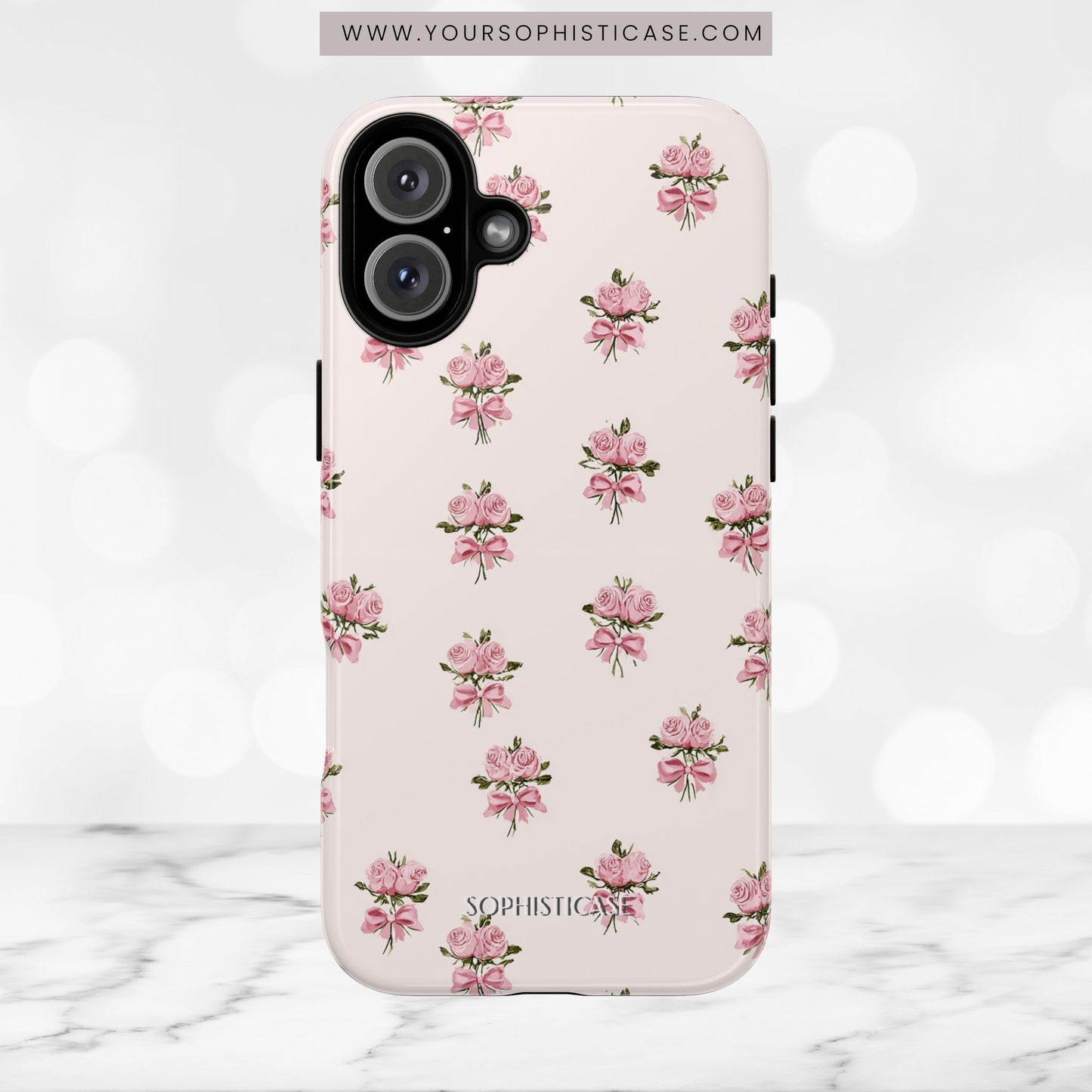 The Sweetest Thing in Coquette Rose Bouquet - iPhone Case, Samsung Galaxy Case, Google Pixel Case