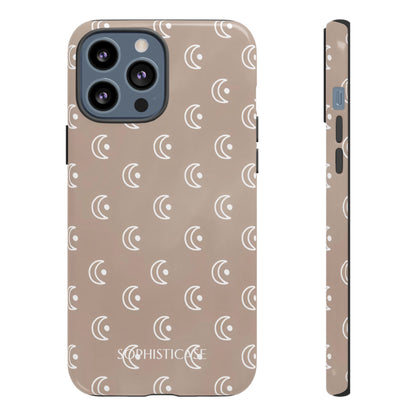 Moon Phase in Boho Brown - Tough Phone Case for iPhone