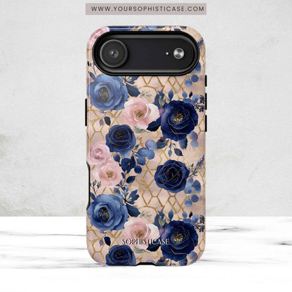 Royal Floral in Navy Blush - iPhone Magsafe Case