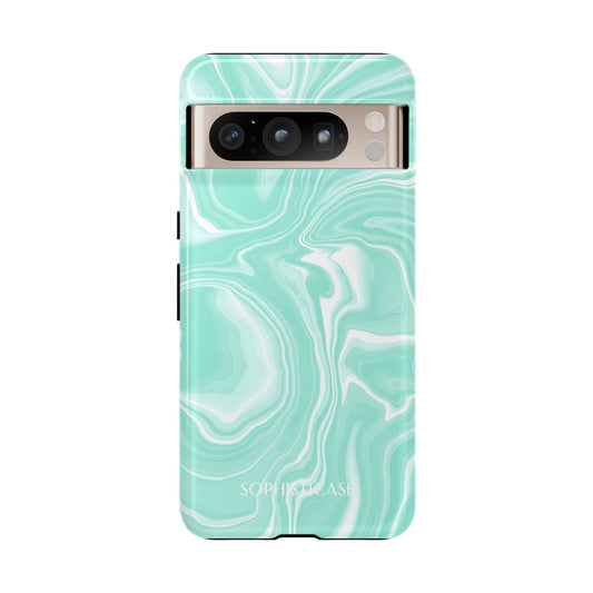 Liquid Dreams in Green - Drop Proof Phone Case for Google Pixel