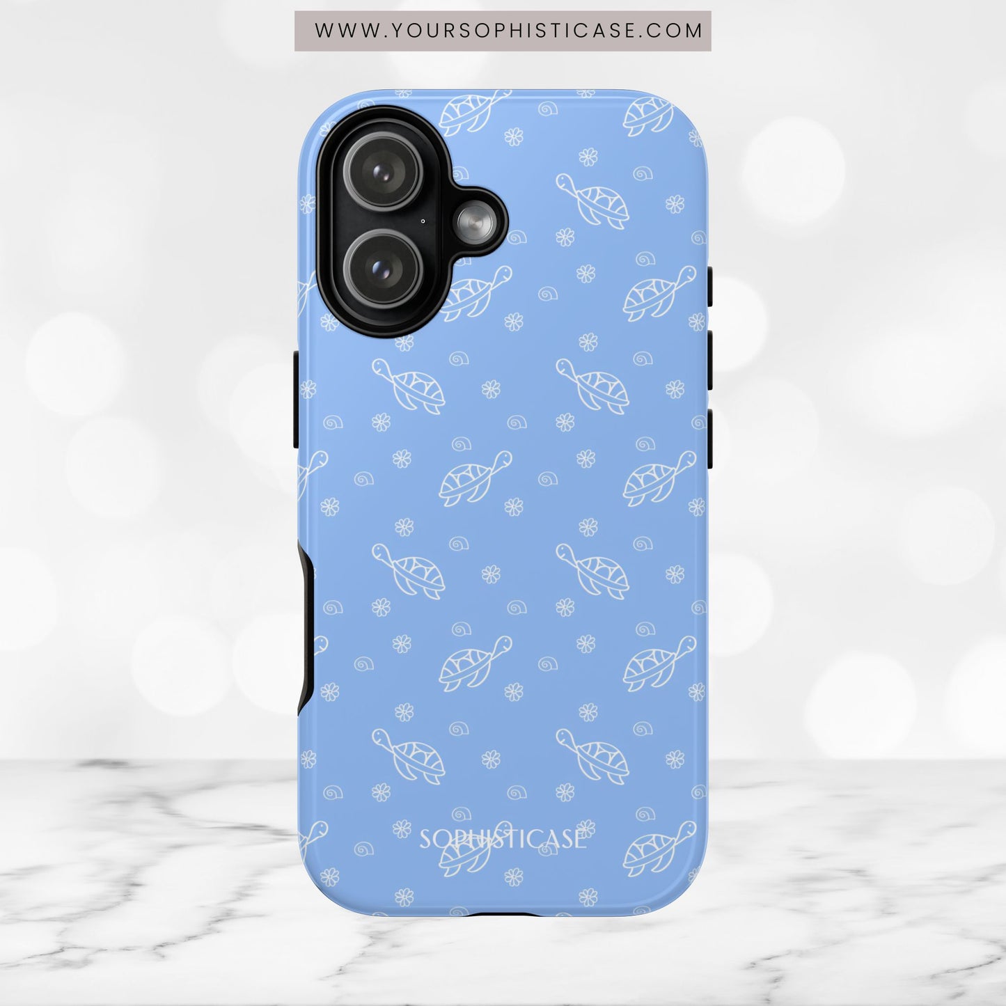 Turtle Island in Blue - iPhone Case