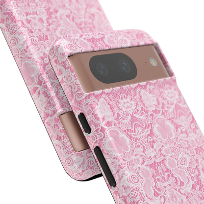 Luxe Lace in Pink - Tough Phone Case