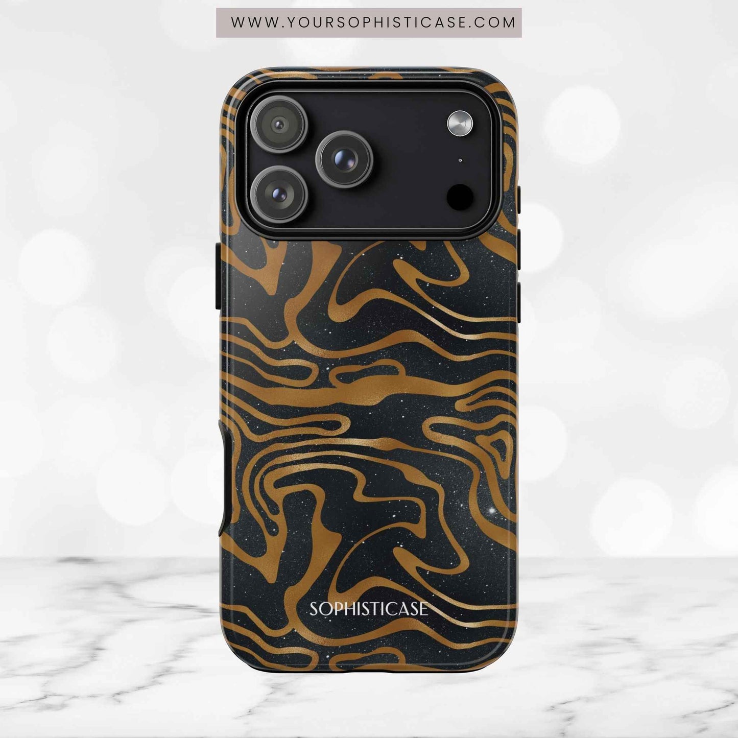 Cosmic Zebra in Black - iPhone Case, Samsung Galaxy Case, Google Pixel Case