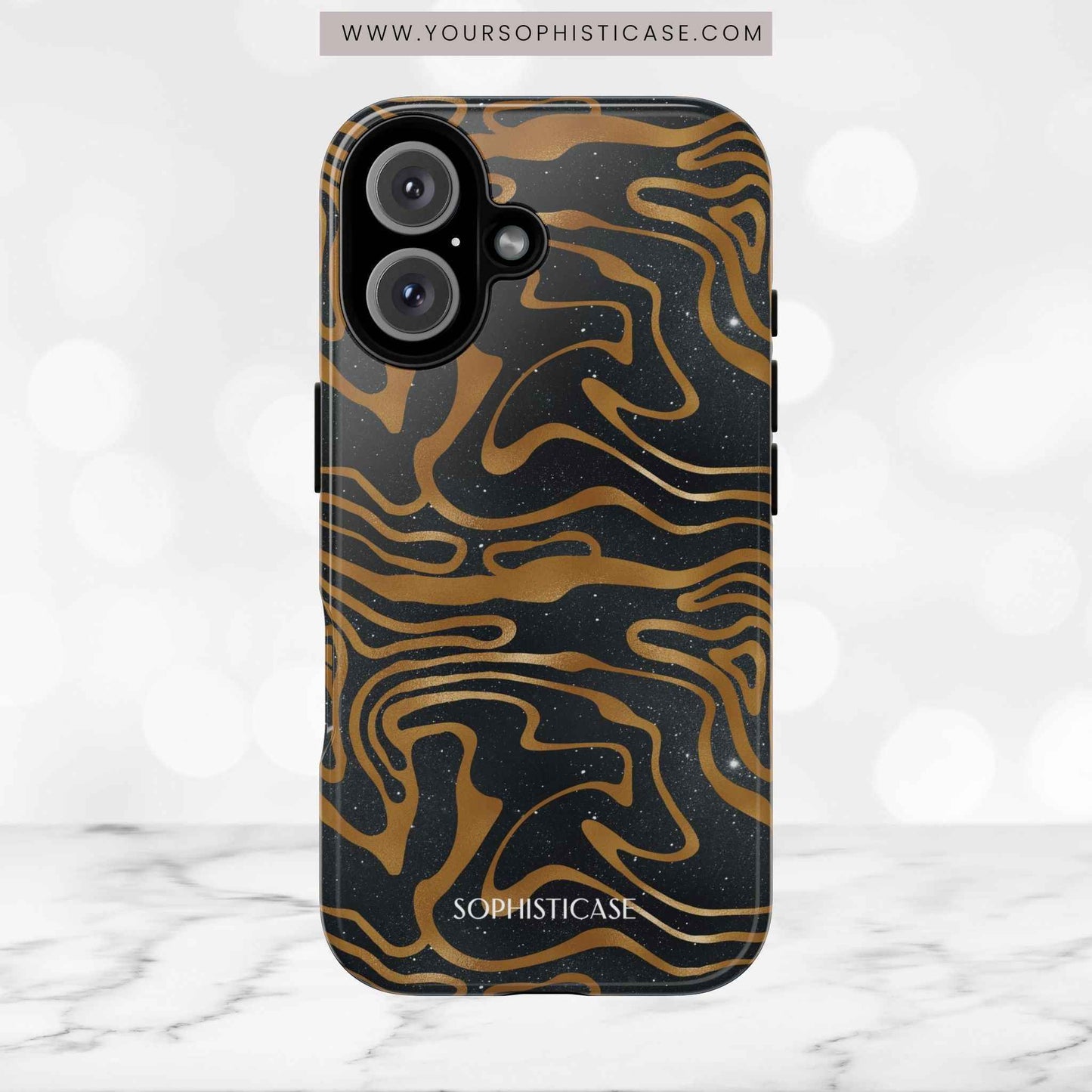 Cosmic Zebra in Black - iPhone Case, Samsung Galaxy Case, Google Pixel Case