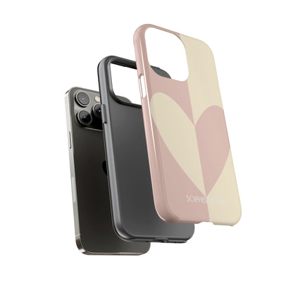 Be Mine in Brown and Beige - iPhone Case