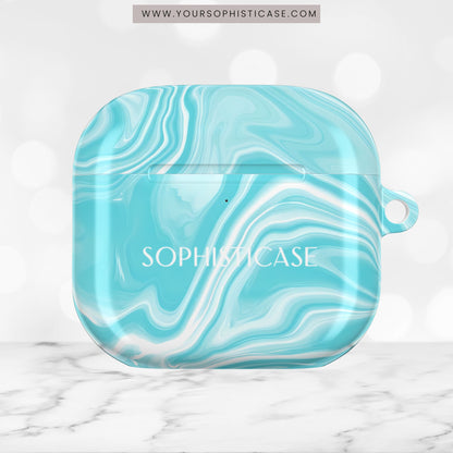 AirPod Cases - Liquid Dreams in Aqua