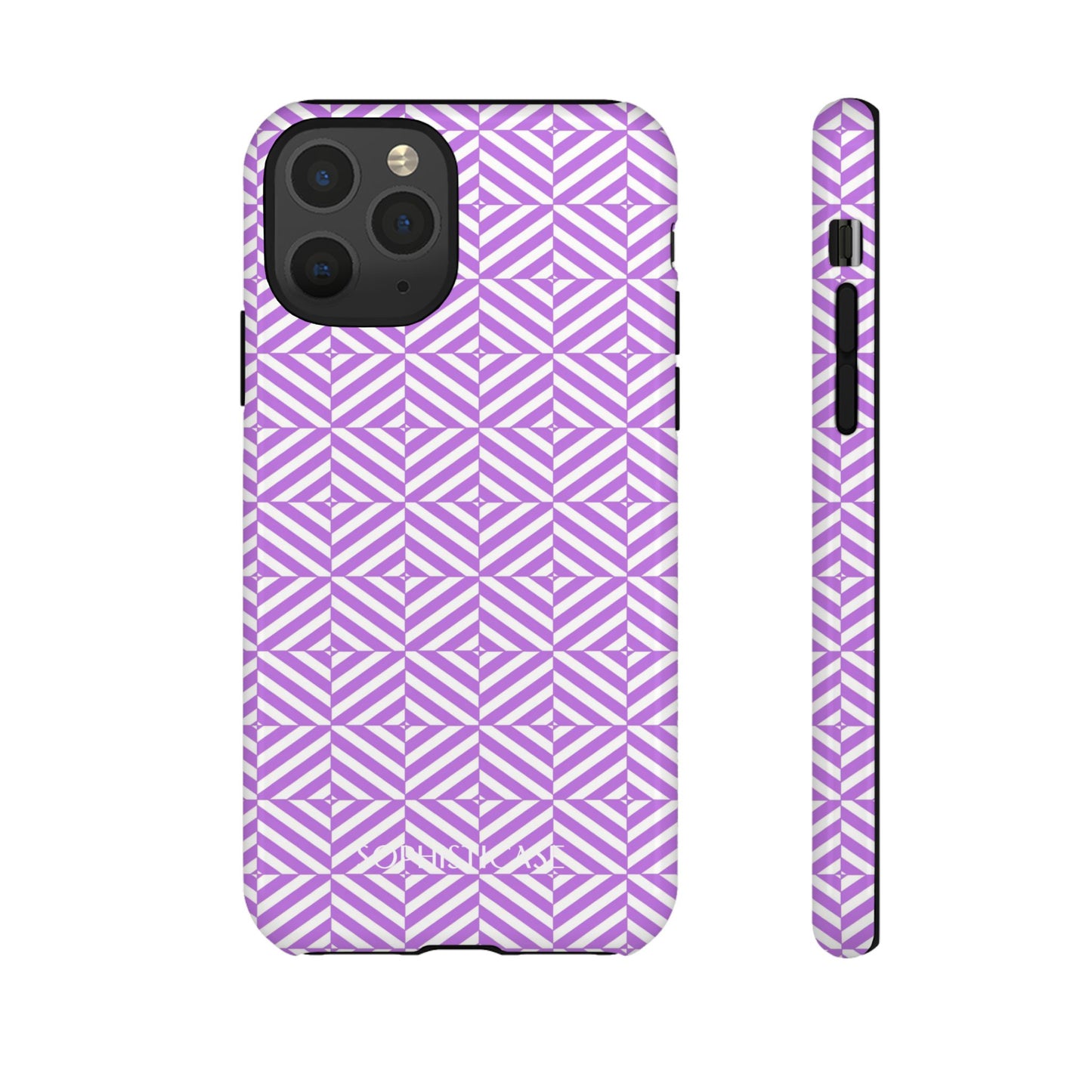 Illusions in Purple - Dual Layer Shockproof Phone Case for iPhone, Google Pixel and Samsung Galaxy