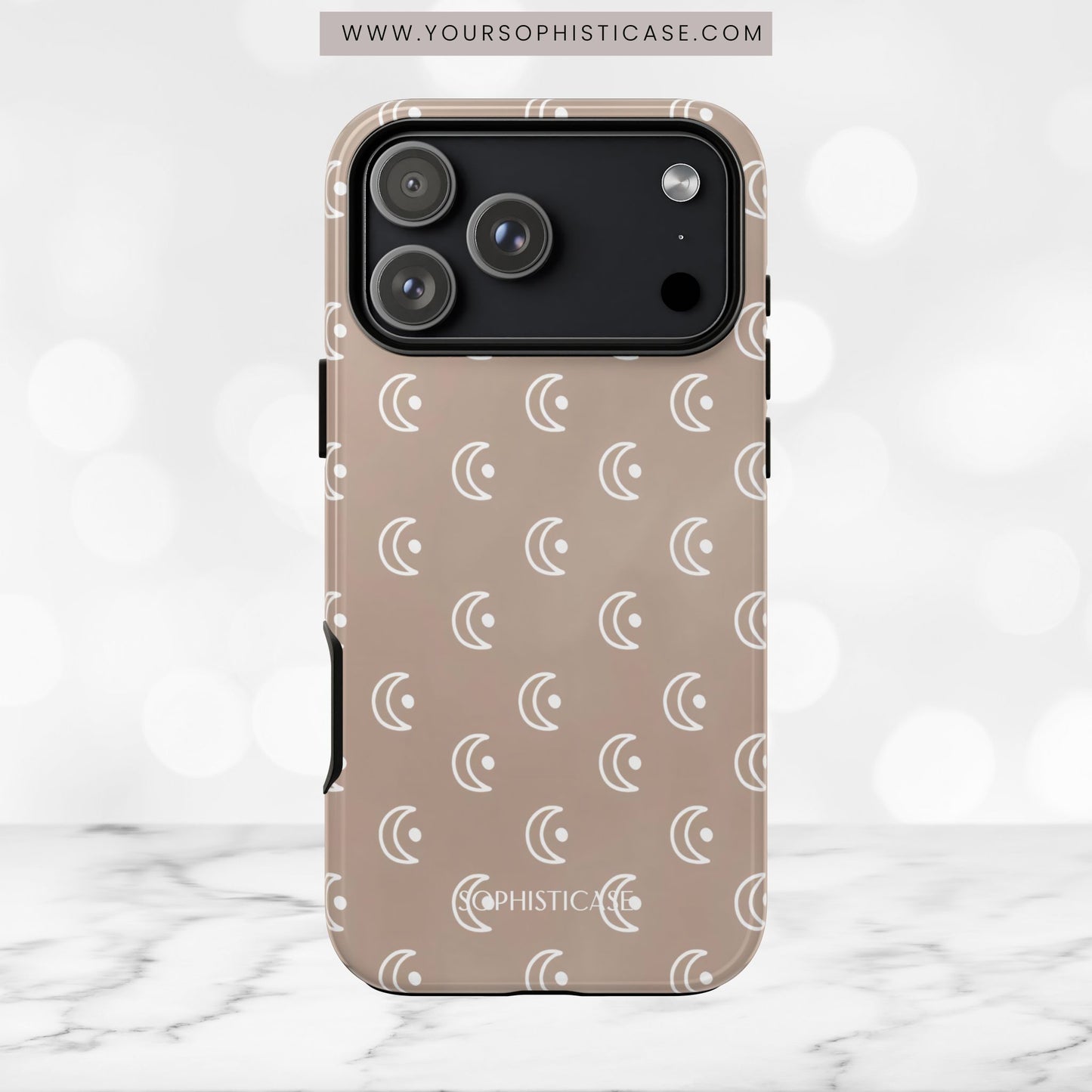 Moon Phase in Boho Brown - iPhone Case
