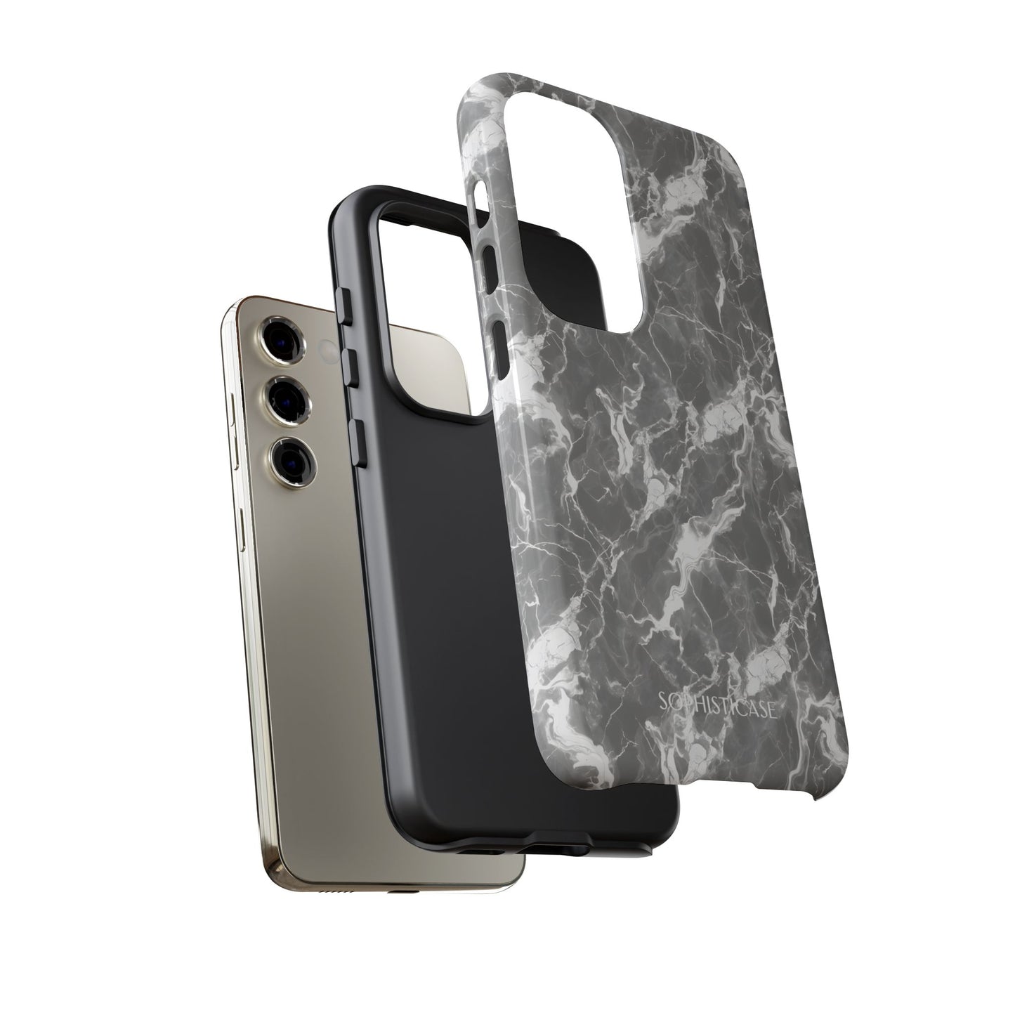 Marble Crush in Charcoal Grey - Tough Phone Case