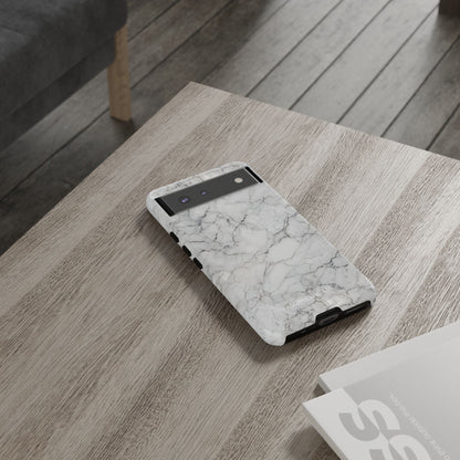 Marble Opulence in White - iPhone Case, Samsung Galaxy Case, Google Pixel Case