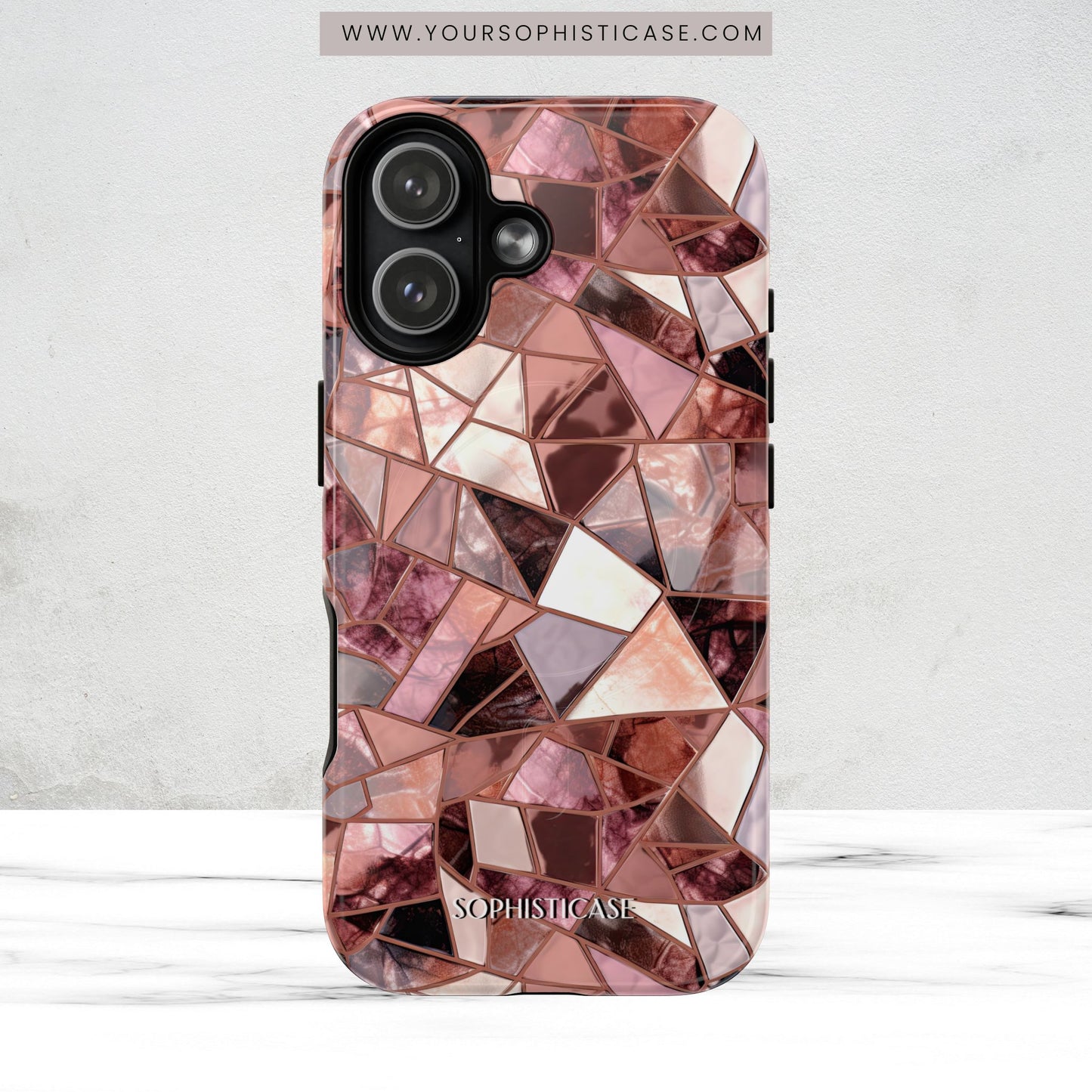 Rose' Runway in Merlot Mosaic - Magsafe Case