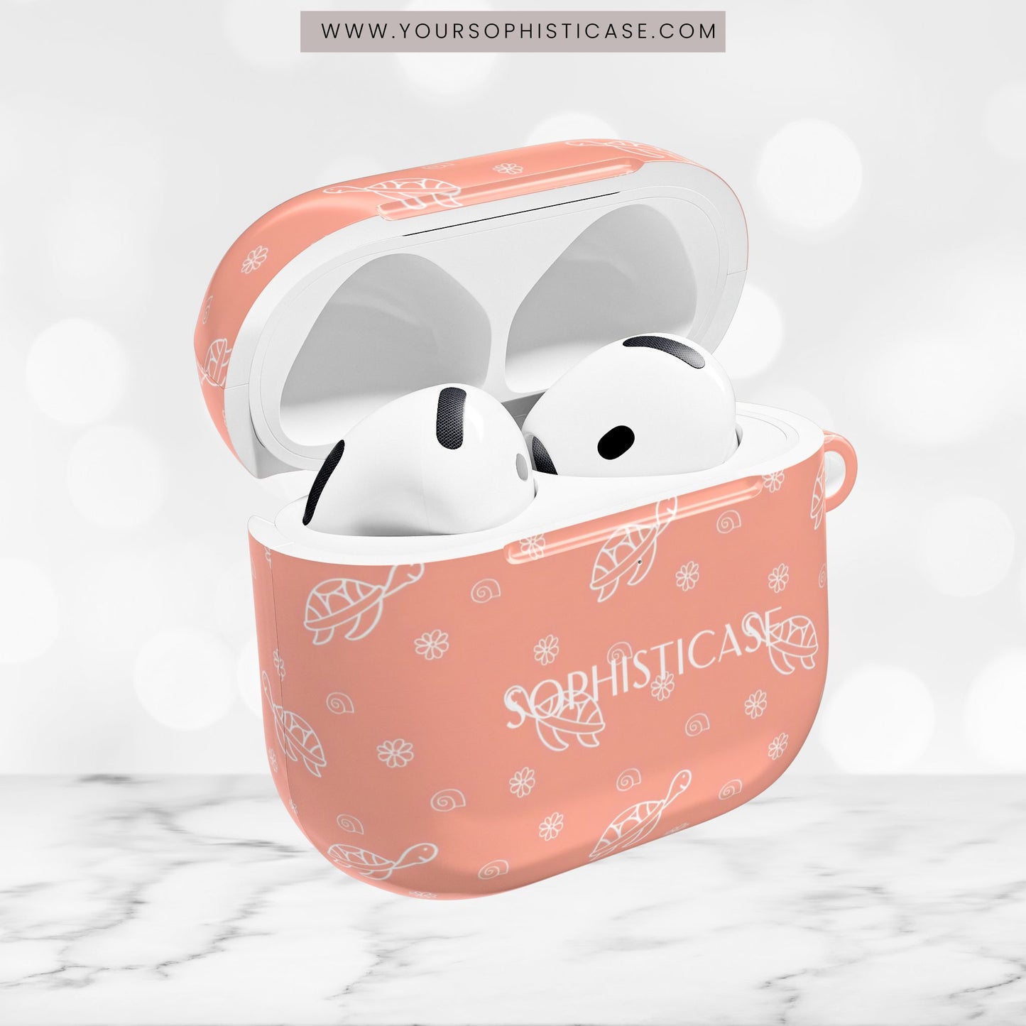AirPod Cases - Turtle Island in Orange