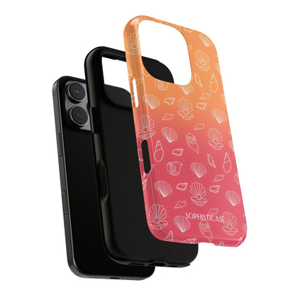 Seashell Society in Sunset Orange - iPhone Case, Samsung Galaxy Case, Google Pixel Case