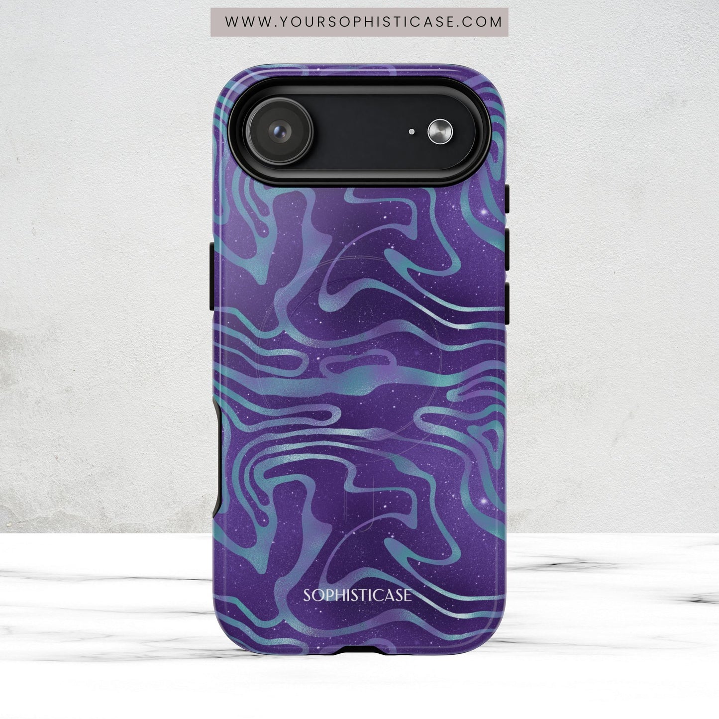 Cosmic Gold in Blue & Purple - iPhone Magsafe Case