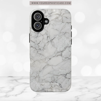 Marble Opulence in White - iPhone Case, Samsung Galaxy Case, Google Pixel Case