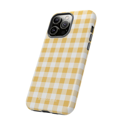 Gingham in Yellow - Tough Phone Case