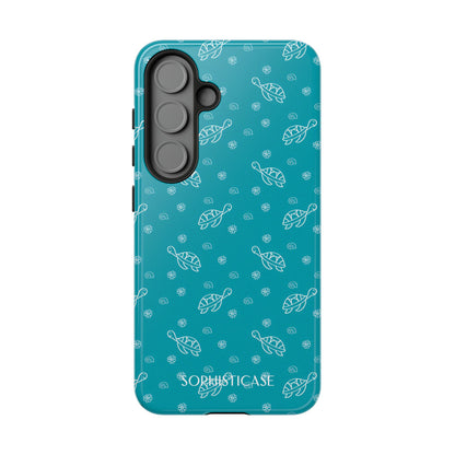 Turtle Island in Aqua - Tough Phone Case for Samsung Galaxy