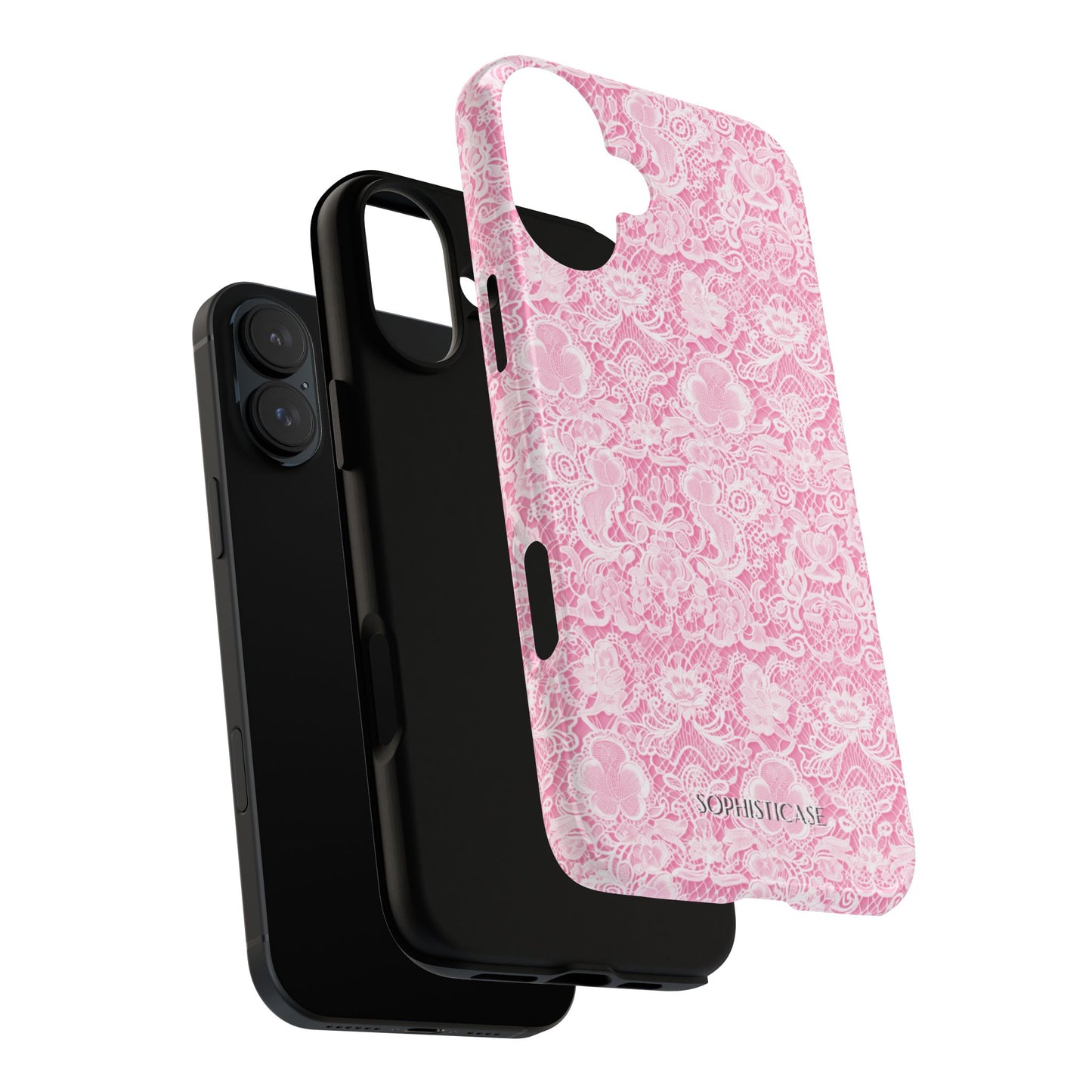 Luxe Lace in Pink - iPhone Case, Samsung Galaxy Case, Google Pixel Case
