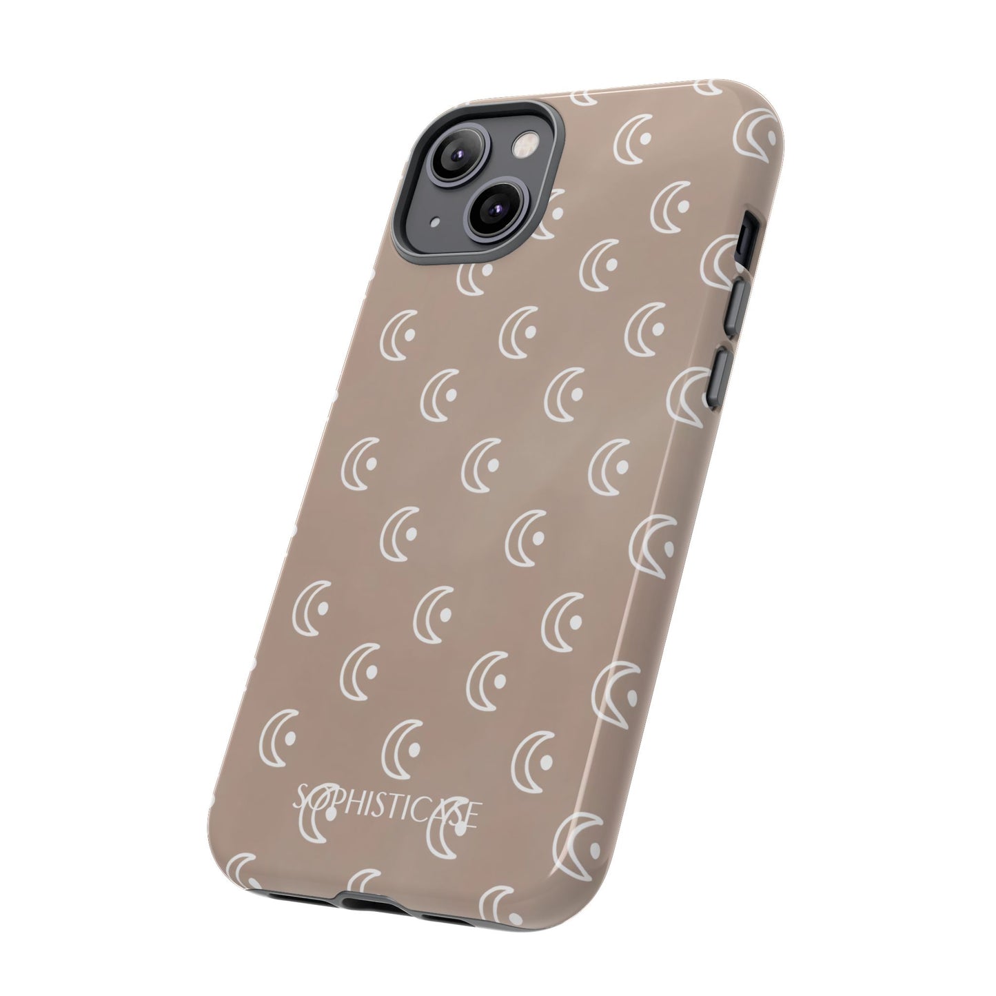 Moon Phase in Boho Brown - Tough Phone Case for iPhone