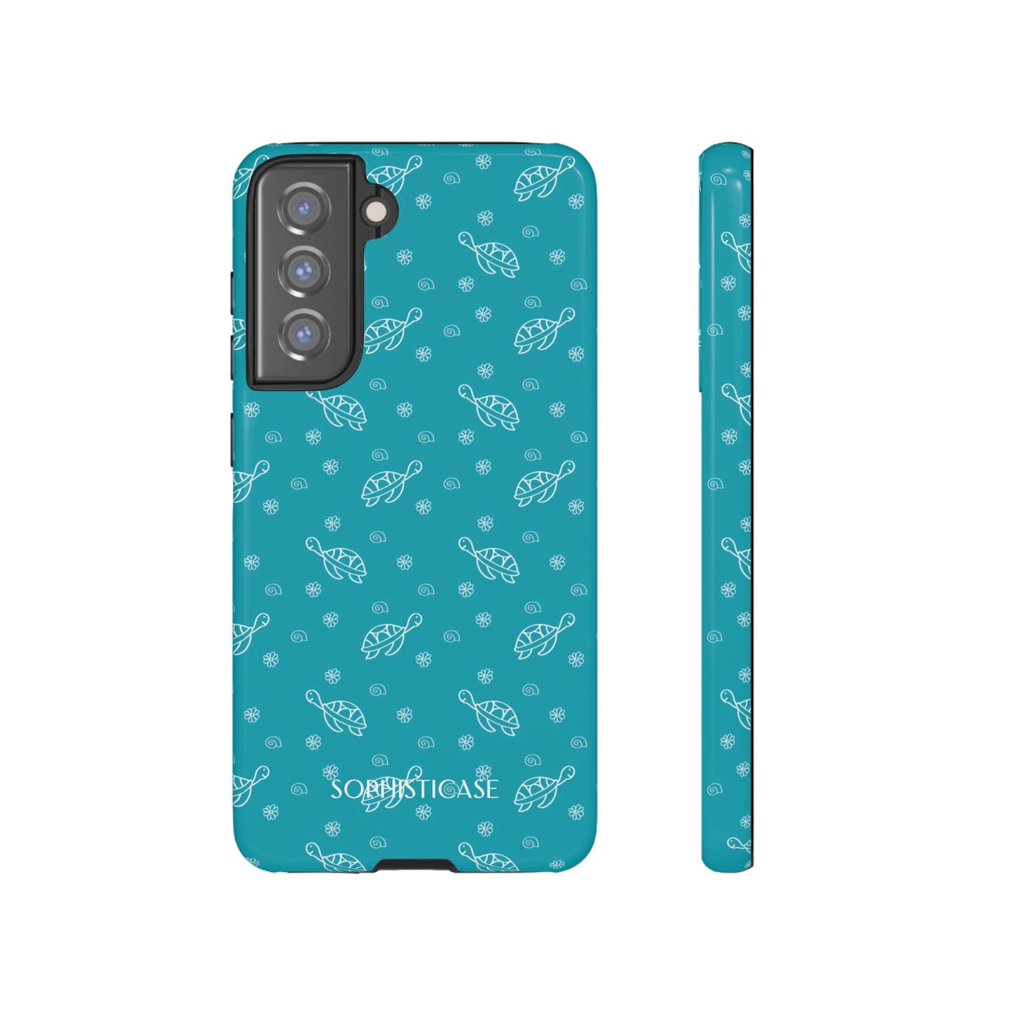 Turtle Island in Aqua - Tough Phone Case for Samsung Galaxy