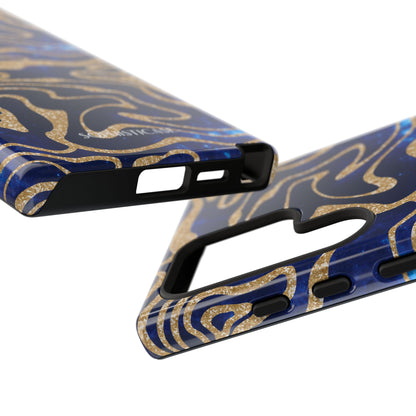 Cosmic Gold in Blue - iPhone Case, Samsung Galaxy Case, Google Pixel Case