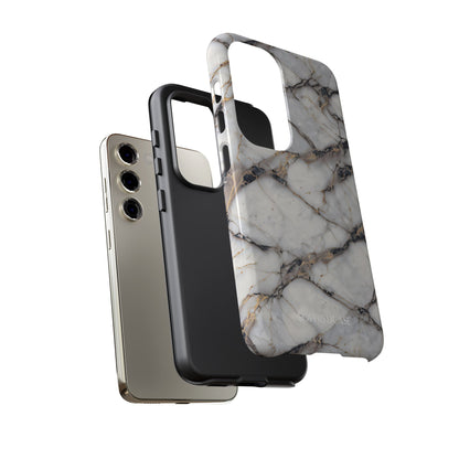 Marble Opulence in Cracked Beige - iPhone Case, Samsung Galaxy Case, Google Pixel Case