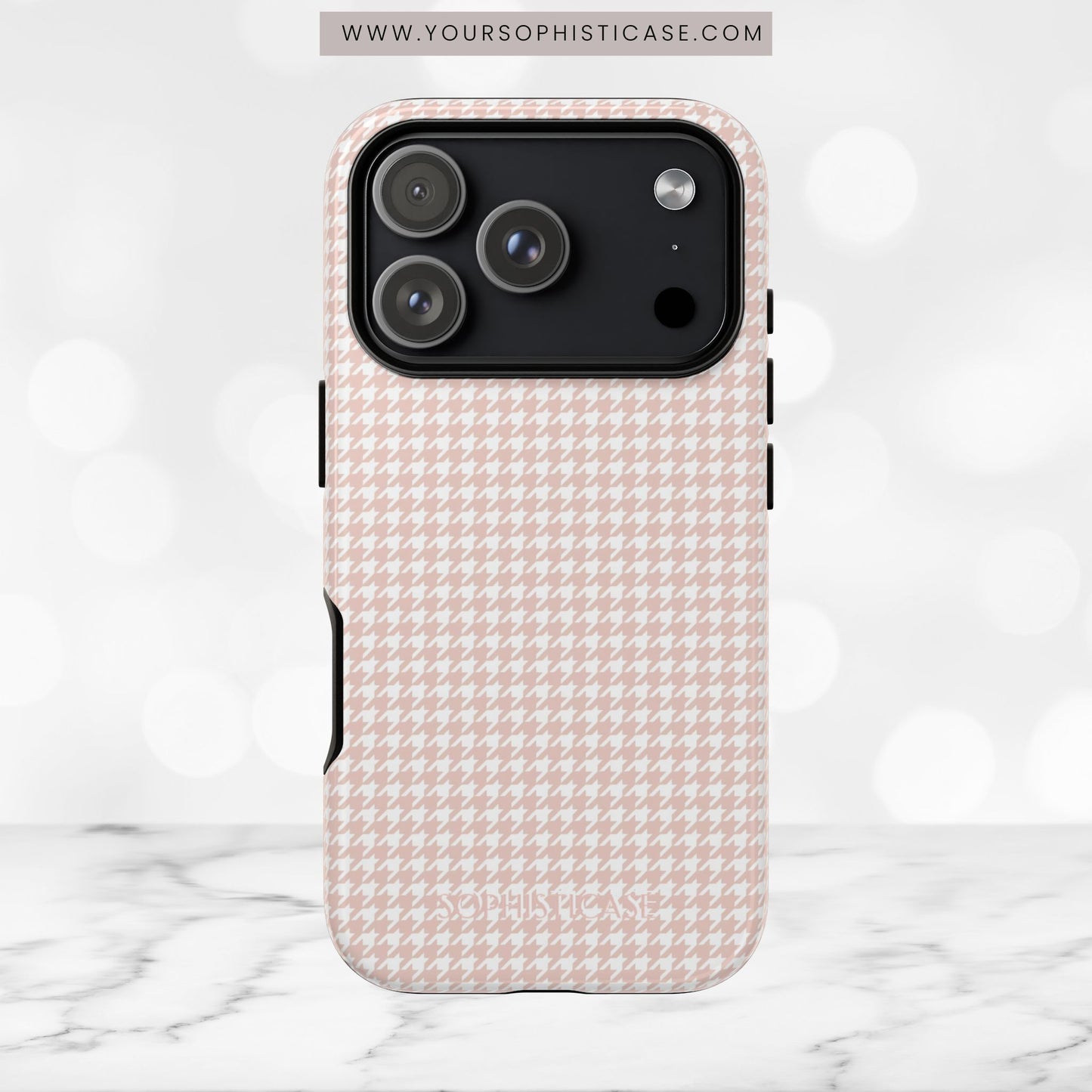 Houndstooth in Neutral - iPhone Case, Samsung Galaxy Case, Google Pixel Case
