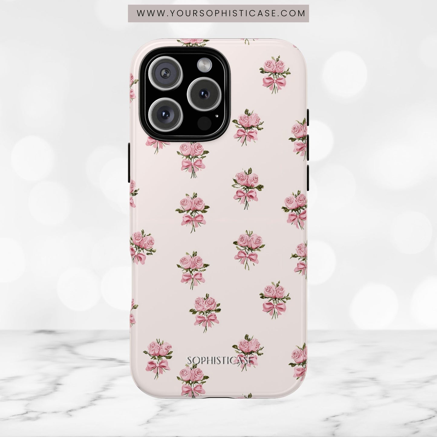 The Sweetest Thing in Coquette Rose Bouquet - iPhone Case, Samsung Galaxy Case, Google Pixel Case