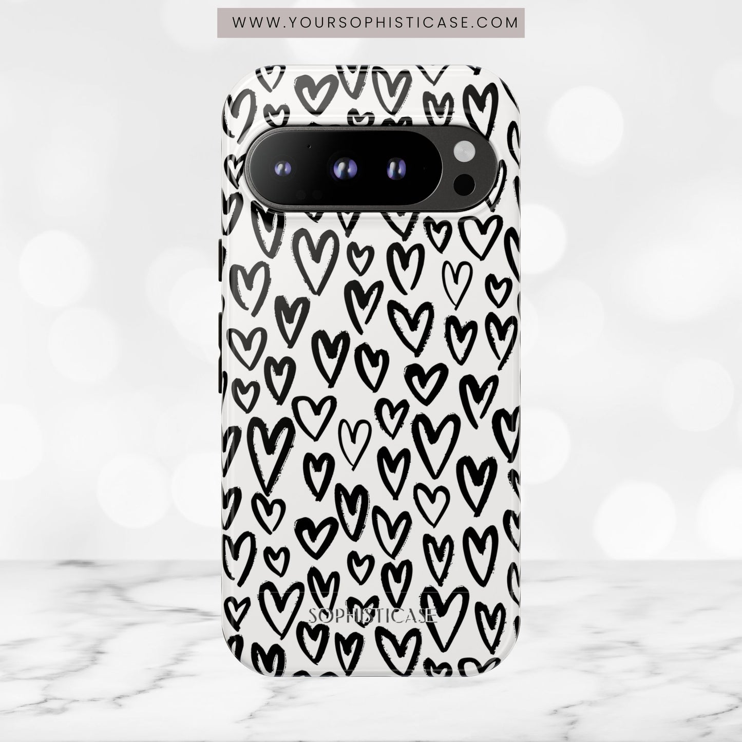 Dark Thoughts in Urban Heart - Tough Phone Case