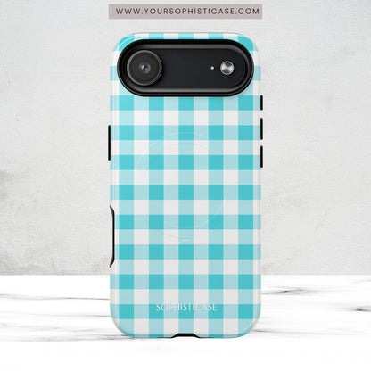 Gingham in Aqua - Magsafe Case