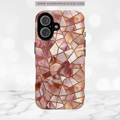 Rose' Runway in Champagne Mosaic - Tough Phone Case