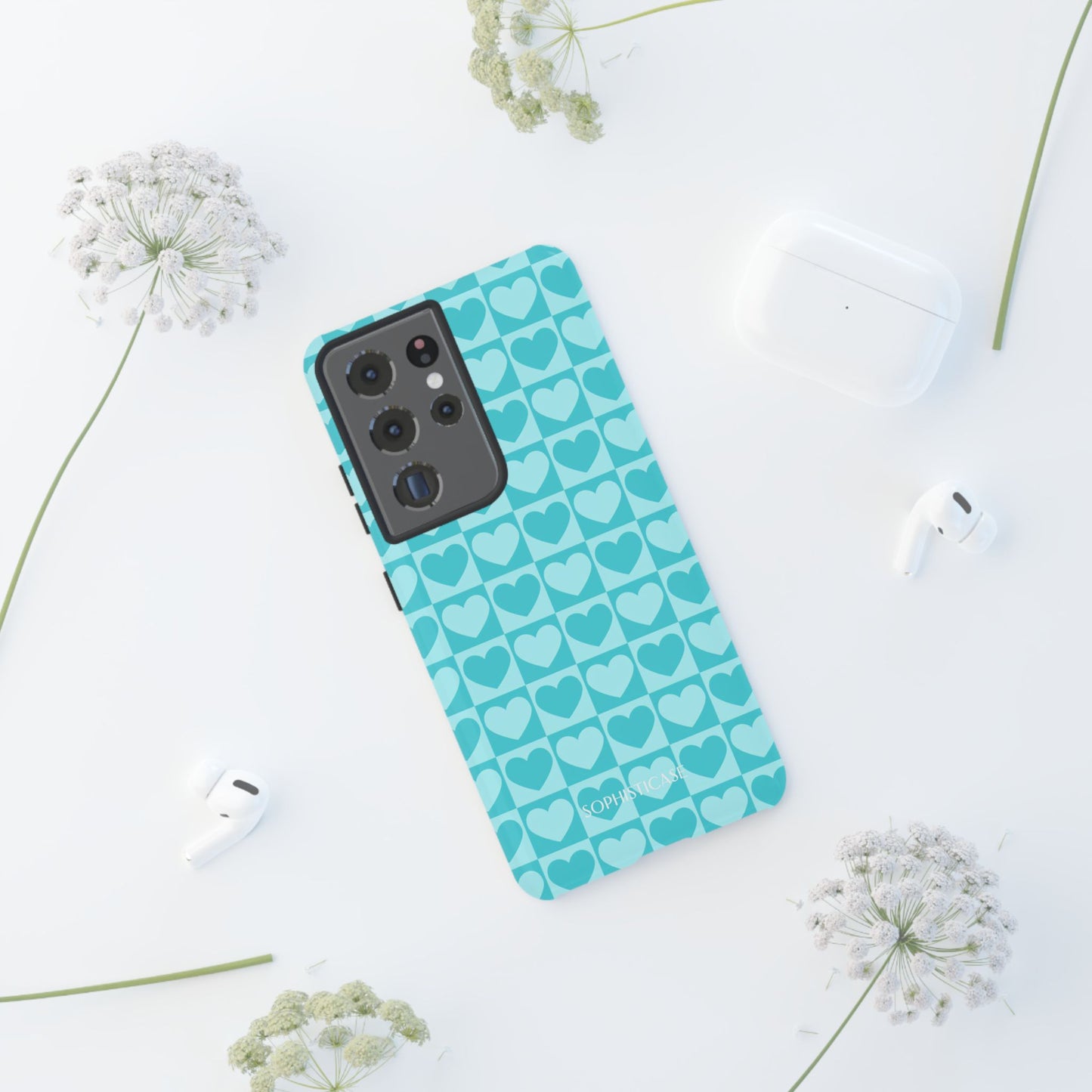 Tough Love in Aqua - Tough Phone Case