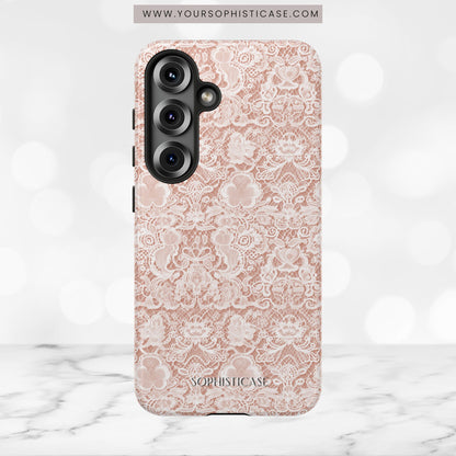 Luxe Lace in Brown - Tough Phone Case