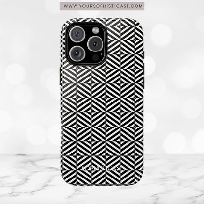 Illusions in Black - iPhone Case