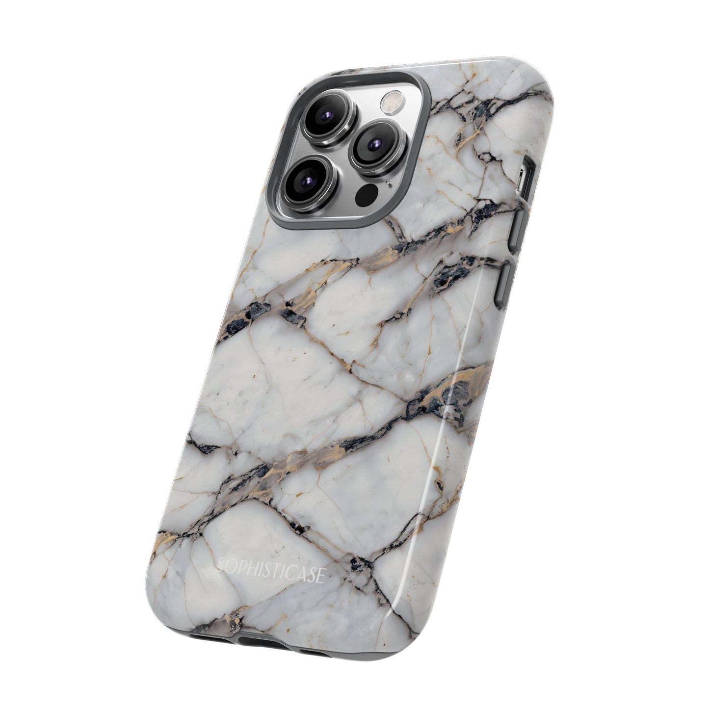 Marble Opulence in Cracked Beige - iPhone Case, Samsung Galaxy Case, Google Pixel Case