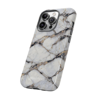 Marble Opulence in Cracked Beige - iPhone Case, Samsung Galaxy Case, Google Pixel Case