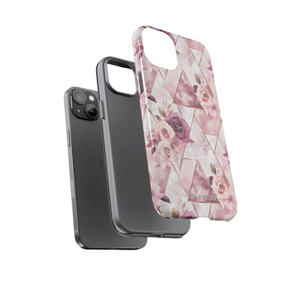 Royal Floral in Plum Chevron - Tough Phone Case