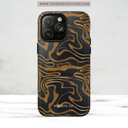 Cosmic Gold in Black - iPhone Magsafe Case
