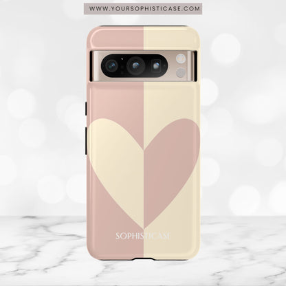 Be Mine in Brown and Beige - iPhone Case, Samsung Galaxy Case, Google Pixel Case