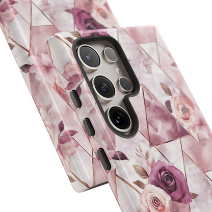 Royal Floral in Plum Chevron - Tough Phone Case